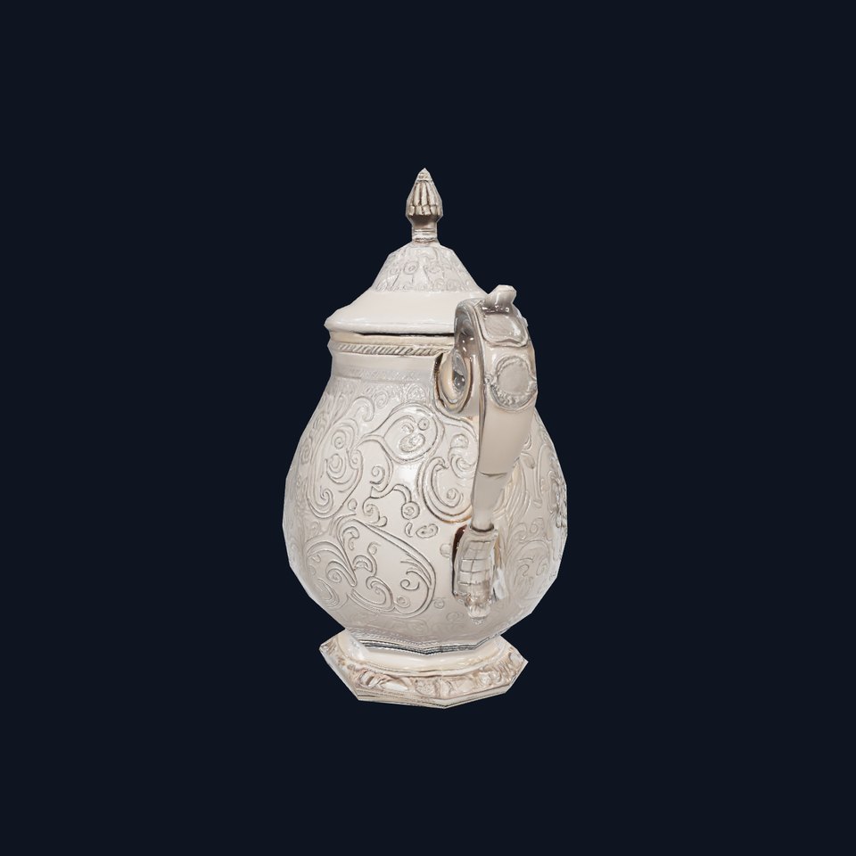 Elegant Baroque Teapot model pack